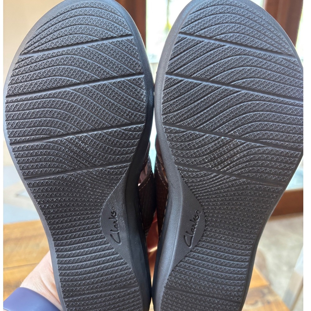 Clarks Womens Laurieann Edge Summer Sandals Brown Velcro Closure Size 6.5 - Picture 10 of 11